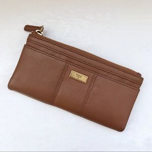 Fossil Ella Clutch - Medium Brown Leather